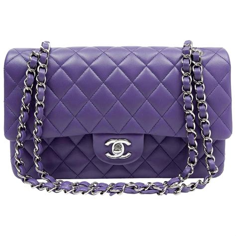 chanel purple bag|chanel classic flap bag lambskin.